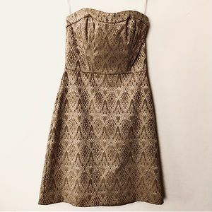 White House Black Market Dress Damask Fabric Fully Lined Size 6